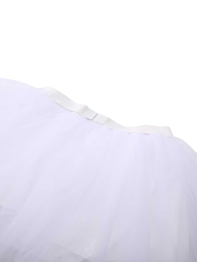 1970s Square Neck Christmas Bow Dress With Petticoat