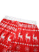 Red 1930s Christmas Tree Reindeer Pants