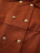 Light Brown 1940s Double-breasted Metal Button Suede Cape