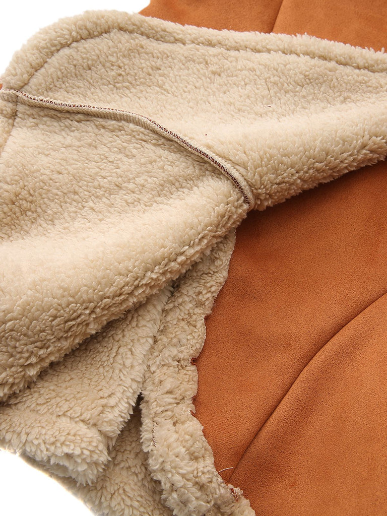 Vintage 1970s Lapel Flared Hem Suede Jacket