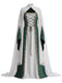 2PCS 1980s Medieval Court Halloween Costume Dress & Backless Shawl
