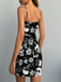 Black 1960s Skull Rose Halloween Bodycon Dress