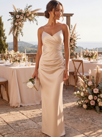 Champagne 1930s Satin Backless Slip Dress, vintage dress, retro fashion - perfect for women who love vintage and retro fashion