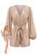 Champagne 1980s Sequin One Piece Romper