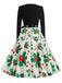 Christmas 1950s V-Neck Patchwork Swing Dress: timeless style reimagined