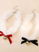 Christmas Bowknot Bell Plush Choker Necklace - vintage fashion, retro style
