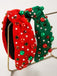 This Christmas Colored Beads Rhinestoned Headband whispers vintage secrets to those who notice