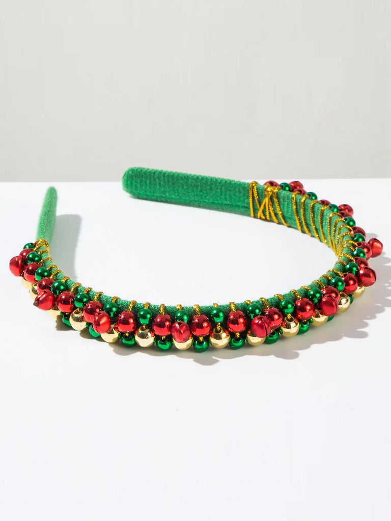 Christmas Colored Bell Beads Headband: timeless vintage elegance she makes her own