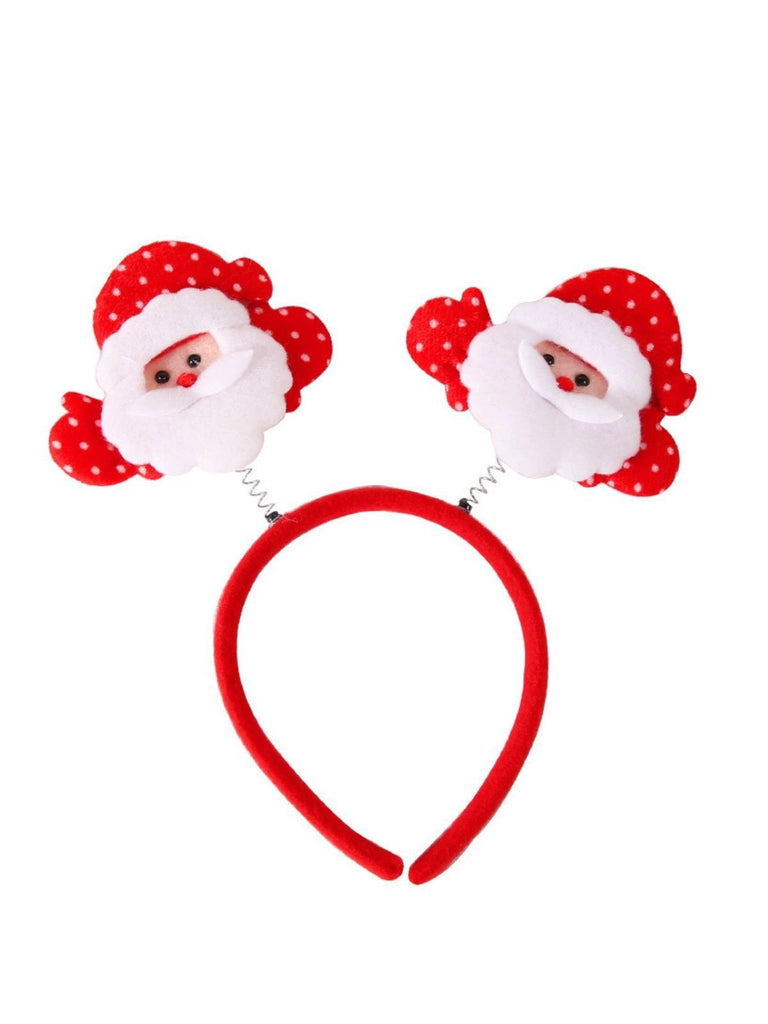 Christmas Colored Reindeer Jingle Bells Sequins Headband - vintage fashion, retro style, elegant red