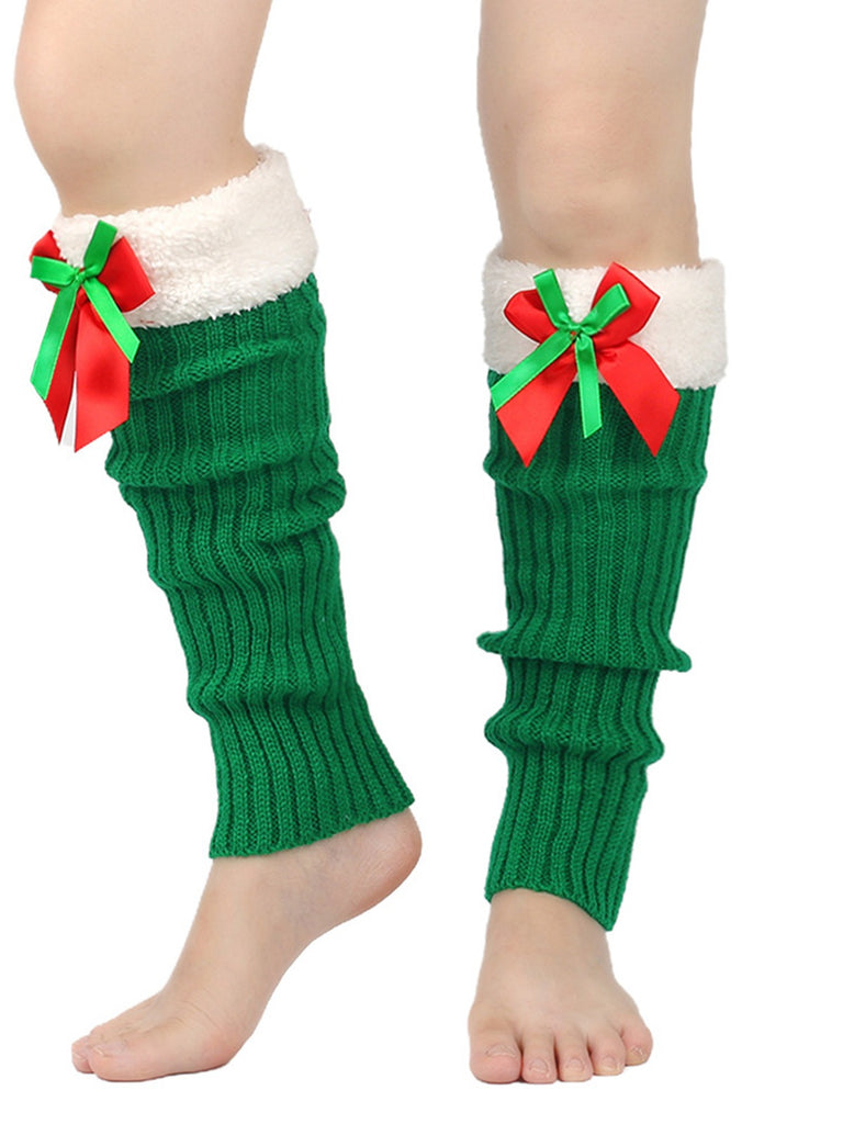 Christmas Contrast Plus Trim Knit Leg Warmers: timeless vintage elegance she makes her own