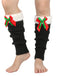 This Christmas Contrast Plus Trim Knit Leg Warmers whispers vintage secrets to those who notice