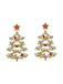 Christmas Tree Alloy Inlaid Diamond Earrings: timeless style reimagined