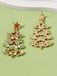 Christmas Tree Alloy Inlaid Diamond Earrings — vintage elegance for the modern woman