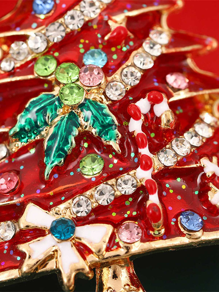 Christmas Tree Star Rhinestones Hairpin — vintage style that transcends decades