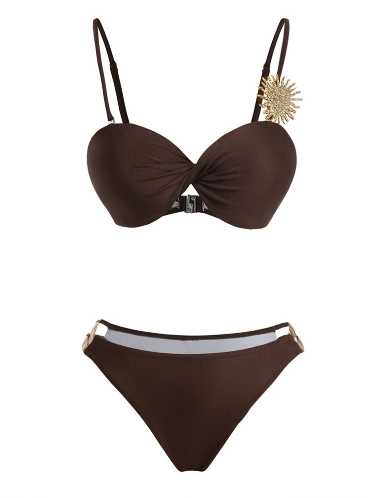 Coffee 1980s Set Bikini Set 3
