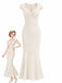 [Pre-Sale] Cream 1930s Lace Cap Sleeve Mermaid Dress, vintage dress, retro fashion, lace detail - perfect for women who love vintage and retro fashion