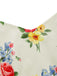 [Pre-Sale] Cream Color 1940s Floral Vintage Dress 7