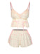 She finds her 1950s story in this Cream Color 1950s Floral Lace Straps Pajama
