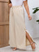 Cream Color 1950s Solid Wide-leg Pants: 1950s power dressing, reimagined
