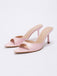 Crocodile-Print Open-Toe Stiletto Slide Heels - vintage fashion, retro style, classic elegance for vintage lovers