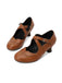 Cross-Strap Perforated Mary Jane Heels - vintage shoes, retro heels