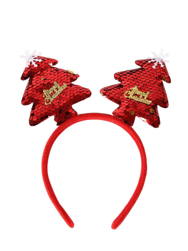 Christmas Colored Reindeer Jingle Bells Sequins Headband