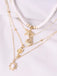 Gold Boho Shell Starfish Layered Beaded Necklace