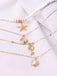 Gold Boho Shell Starfish Layered Beaded Necklace