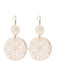 Gold Round Openwork Earrings