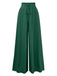 1940s Solid Medium Rise Palazzo Pants