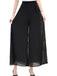 Y2K Solid Chiffon Elastic Waist Wide Leg Pants