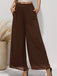Y2K Solid Chiffon Elastic Waist Wide Leg Pants