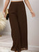 Y2K Solid Chiffon Elastic Waist Wide Leg Pants