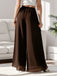 Y2K Solid Chiffon Elastic Waist Wide Leg Pants