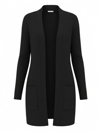 Y2K Solid Knit Long Sleeve Cardigan