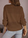 Brown 1970s Crew Neck Long Sleeve Knit Sweater