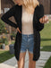 Y2K Solid Long Sleeve Front Button Cardigan