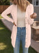Y2K Solid Long Sleeve Front Button Cardigan