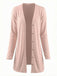 Y2K Solid Long Sleeve Front Button Cardigan