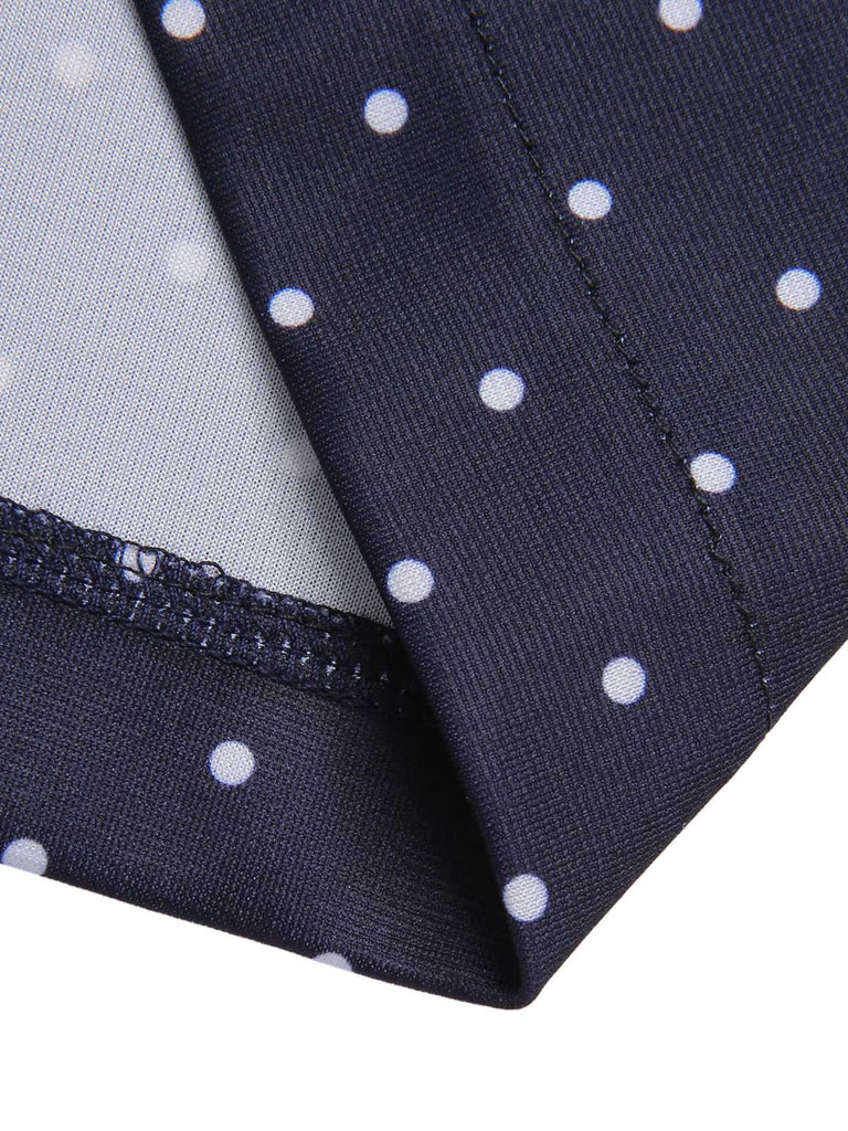 Dark Blue 1930s Polka Dots Straps Jumpsuit, vintage romper, retro jumpsuit - perfect for women who love vintage and retro fashion