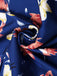 Dark Blue 1940s V-Neck Floral Dress, vintage dress, retro fashion, floral print - perfect for women who love vintage and retro fashion