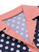 Dark Blue 1950s Polka Dot Lapel Dress — the kind of 1950s dress that makes strangers smile