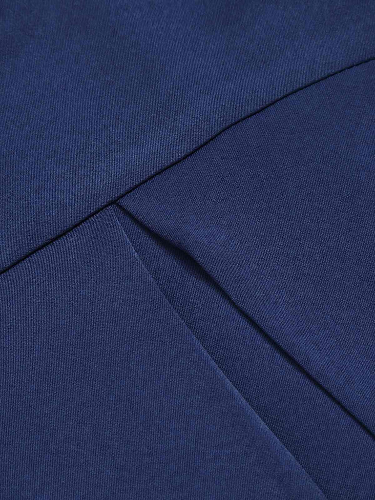 Dark Blue 1950s Solid High-Waist Pleated Skirt, vintage skirt, retro style - perfect for women who love vintage and retro fashion