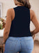 This Dark Blue 1950s V-Neck Sleeveless Vest whispers 1950s secrets to those who notice