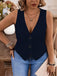 Dark Blue 1950s V-Neck Sleeveless Vest — 1950s vintage charm for her modern wardrobe