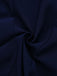 Dark Blue 1960s Contrast Raw Cuffs Buttons Dress - vintage dress, retro fashion