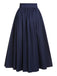 Dark Blue Gray 1960s Solid Umbrella Skirt, vintage skirt, retro style - perfect for women who love vintage and retro fashion