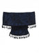 Dark Blue 1930s Halloween Off-Shoulder Lace Tassel Top - vintage fashion, retro style