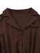 Dark Coffee 1950s V Neck Belted Jumpsuit 4