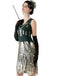 Dark Green 1920s V-Neck Sequined Flapper Dress: where 1920s romance meets her modern spirit